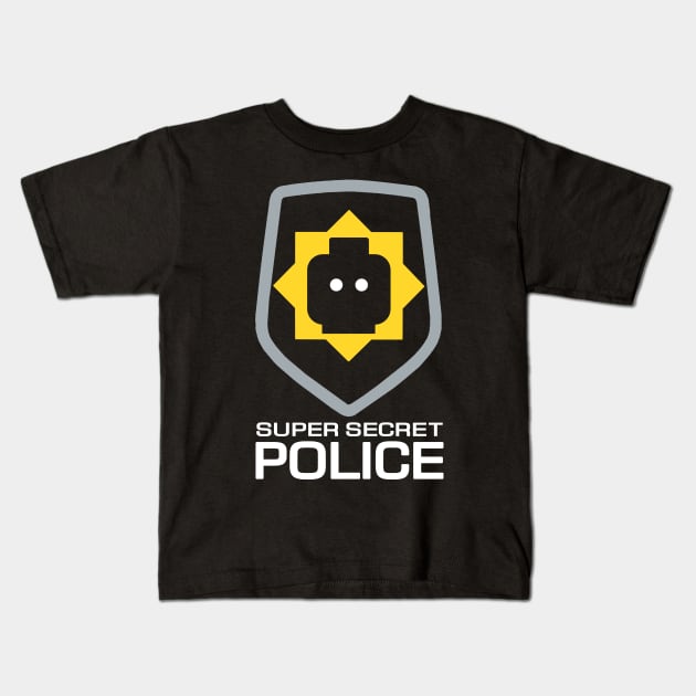 Super Secret Police Kids T-Shirt by GeekPunk